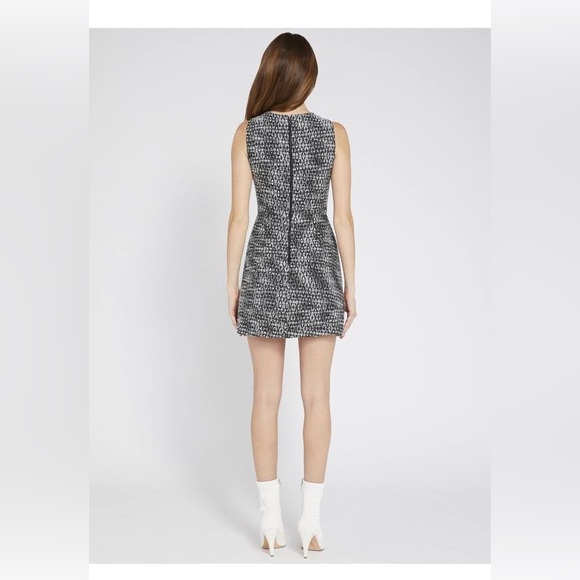 NWT Alice + Olivia Sally Side-Zip Tweed Mini Dress - Picture 3 of 5